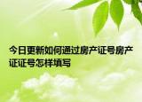 今日更新如何通过房产证号房产证证号怎样填写