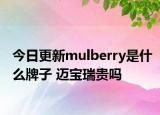 今日更新mulberry是什么牌子 迈宝瑞贵吗