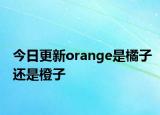今日更新orange是橘子还是橙子