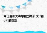 今日更新大it有哪些牌子 大it和小it的区别