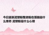 今日更新泥塑粉整肃粉在饭圈是什么意思 泥塑粉是什么心理