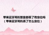 苹果蓝牙耳机整套都丢了有定位吗（苹果蓝牙耳机丢了怎么定位）