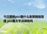 今日更新pici是什么意思网络用语 pici是太平洋保险吗