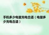 手机多少电量充电合适（电量多少充电合适）