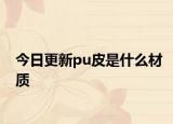 今日更新pu皮是什么材质