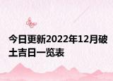 今日更新2022年12月破土吉日一览表