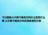今日更新小天鹅今晚有空吗什么意思什么梗 小天鹅今晚有空吗高清表情包分享