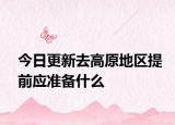 今日更新去高原地区提前应准备什么