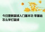 今日更新篮球入门基本功 零基础怎么学打篮球