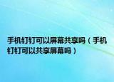 手机钉钉可以屏幕共享吗（手机钉钉可以共享屏幕吗）