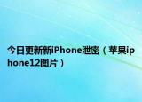 今日更新新iPhone泄密（苹果iphone12图片）