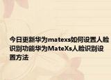 今日更新华为matexs如何设置人脸识别功能华为MateXs人脸识别设置方法