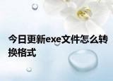 今日更新exe文件怎么转换格式