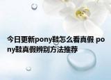 今日更新pony鞋怎么看真假 pony鞋真假辨别方法推荐