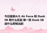 今日更新AJ1 Air Force 和 Dunk SB 有什么区别 第一双 Dunk SB 是什么时候出的