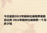 今日更新2022年桂林社保缴费基数及比例 2022年桂林社保缴费一个月多少钱