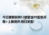 今日更新驭帅13䨻紫金PE配色开箱+上脚测评,明日发售!