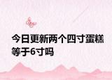 今日更新两个四寸蛋糕等于6寸吗