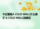 今日更新A COLD WALL什么牌子 A COLD WALL到哪买