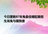 今日更新87年兔最佳婚配属相 生肖兔与属狗者