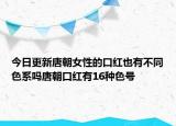 今日更新唐朝女性的口红也有不同色系吗唐朝口红有16种色号
