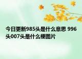 今日更新985头是什么意思 996头007头是什么梗图片