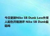 今日更新Nike SB Dunk Low外星人配色开箱测评 Nike SB Dunk偏码吗