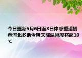 今日更新5月6日至8日体感重返初春河北多地今明天降温幅度将超10℃