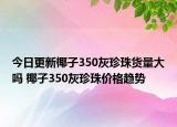 今日更新椰子350灰珍珠货量大吗 椰子350灰珍珠价格趋势