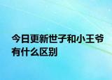 今日更新世子和小王爷有什么区别