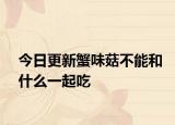 今日更新蟹味菇不能和什么一起吃