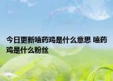 今日更新嗑药鸡是什么意思 嗑药鸡是什么粉丝