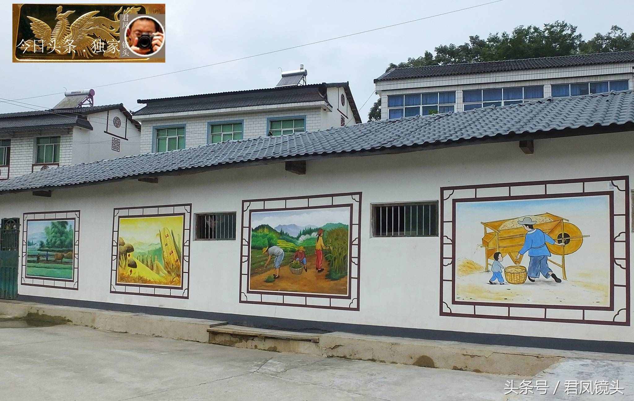 乡村摄影趣图：墙画为农房美容！再现民风民俗！