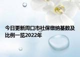 今日更新周口市社保缴纳基数及比例一览2022年