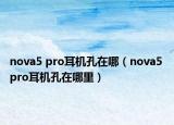 nova5 pro耳机孔在哪（nova5 pro耳机孔在哪里）