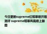今日更新supreme红稻草喷开箱测评 supreme稻草凤凰喷上脚图