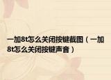 一加8t怎么关闭按键截图（一加8t怎么关闭按键声音）