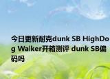 今日更新耐克dunk SB HighDog Walker开箱测评 dunk SB偏码吗