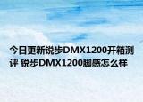 今日更新锐步DMX1200开箱测评 锐步DMX1200脚感怎么样