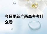 今日更新广西高考考什么卷