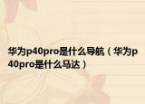 华为p40pro是什么导航（华为p40pro是什么马达）