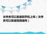 文件夹可以发送到手机上吗（文件夹可以发送到微信吗）