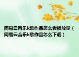 网易云音乐k歌作品怎么看播放量（网易云音乐k歌作品怎么下载）