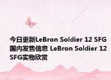 今日更新LeBron Soldier 12 SFG国内发售信息 LeBron Soldier 12 SFG实物欣赏