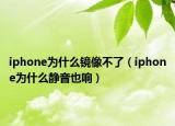 iphone为什么镜像不了（iphone为什么静音也响）