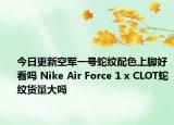 今日更新空军一号蛇纹配色上脚好看吗 Nike Air Force 1 x CLOT蛇纹货量大吗