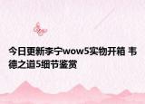今日更新李宁wow5实物开箱 韦德之道5细节鉴赏