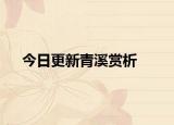 今日更新青溪赏析