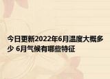 今日更新2022年6月温度大概多少 6月气候有哪些特征