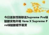 今日更新范斯联名Supreme Pro绿骷髅实物开箱 Vans X Supreme Pro绿骷髅细节鉴赏